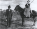 Chaplain Winfield Scott standing next to Helen seated on Old Maud